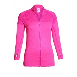 Rosy Atheletic Running Yoga Jacket with Mesh Accent